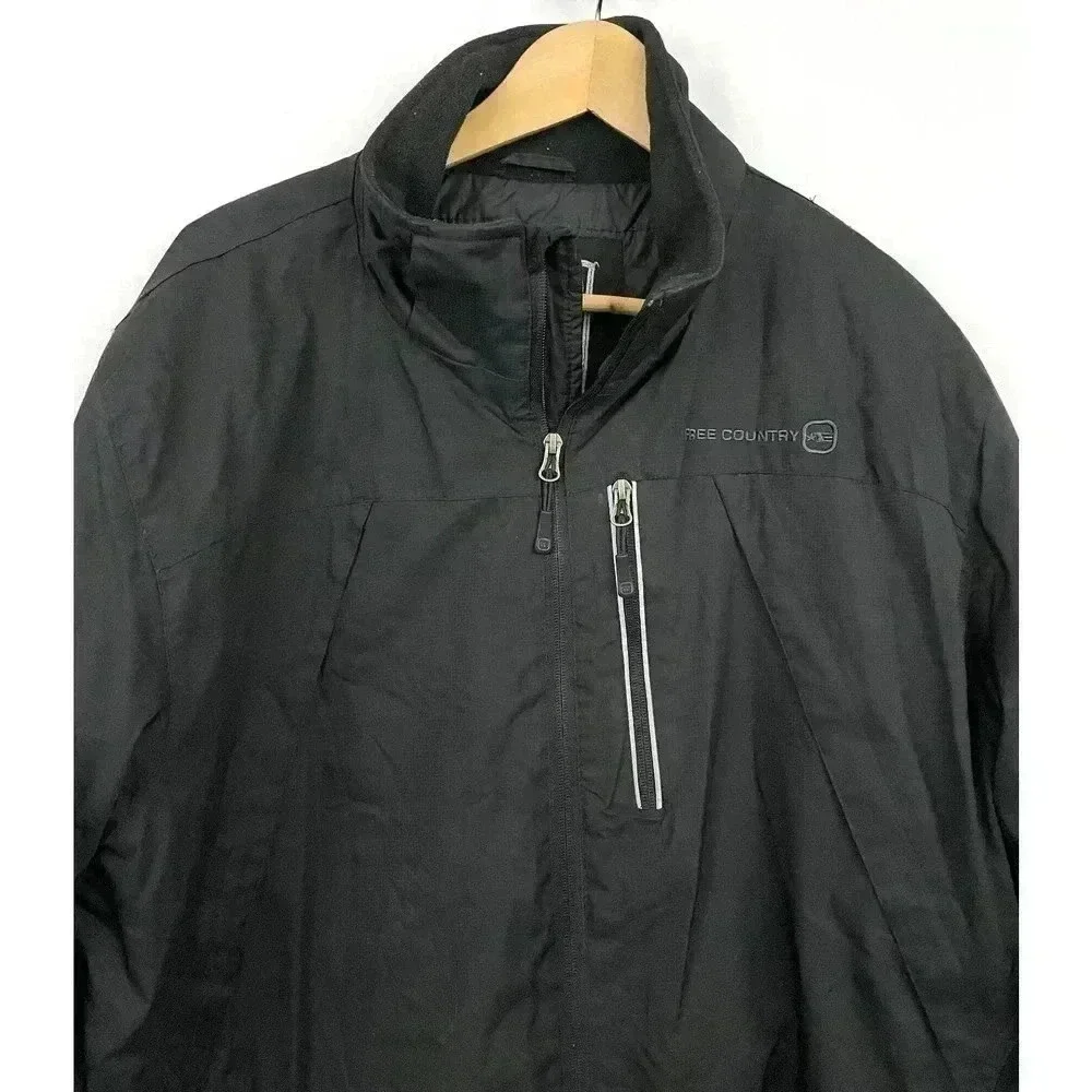 Free Country Black Quilted Lined Jacket Men's‎ Medium
